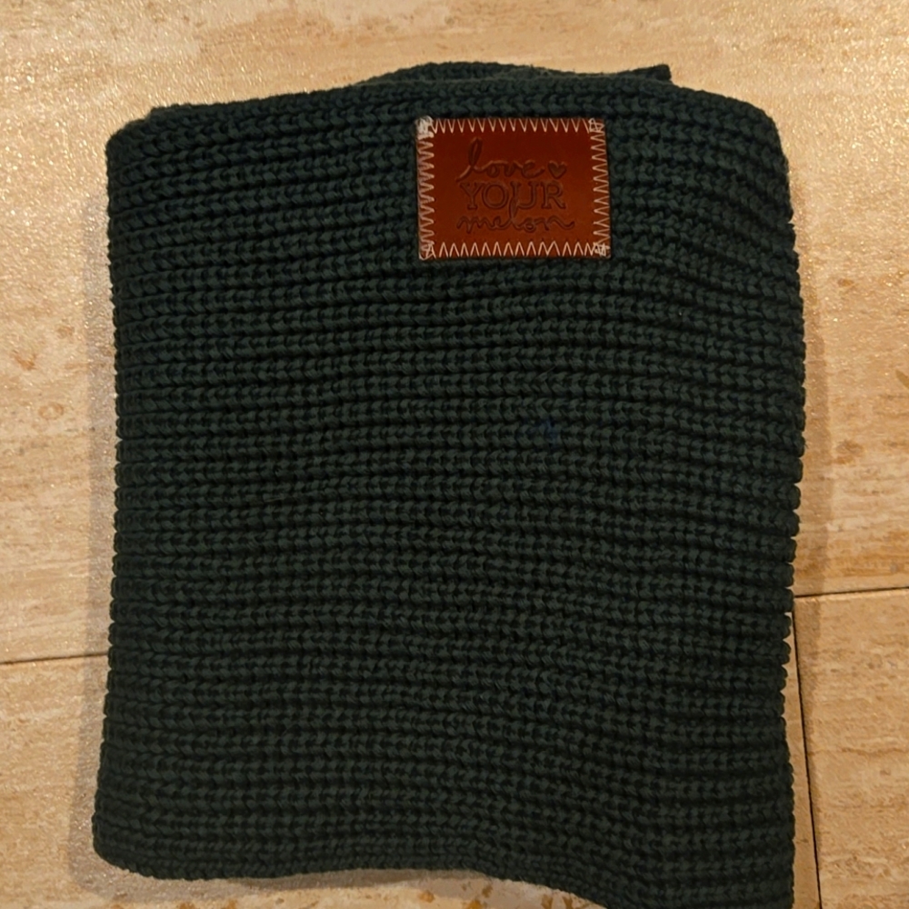 Love Your Melon Deep Green 100% Cotton Infinity Scarf